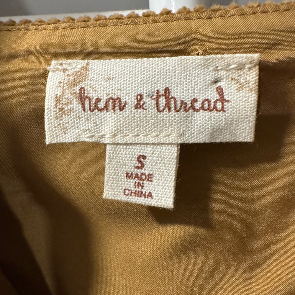 Hem & Thread Tan Corduroy Mini Dress - Picture 5 of 6